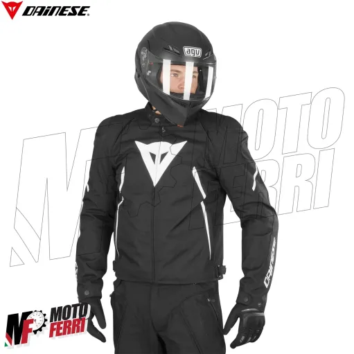 MF6172 Giacca Moto Dainese Avro D2 Tex Jacket Bianco/Nero Cordura con Protezioni