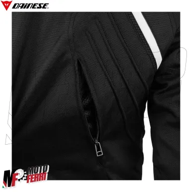 MF6172 Giacca Moto Dainese Avro D2 Tex Jacket Bianco/Nero Cordura con Protezioni