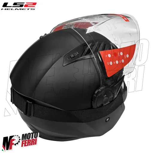 MF6179 - Casco Jet LS2 Airflow II + Mask Maschera Nero Opaco