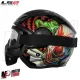 MF6180 Casco Jet LS2 Airflow II + Mask Maschera Joker Happy Dreams