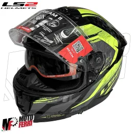 MF6181 Casco Integrale LS2 Stream II Fury Black Hi-Vis Yellow Nero / Verde FF808 2