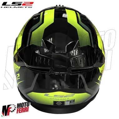 MF6181 Casco Integrale LS2 Stream II Fury Black Hi-Vis Yellow Nero / Verde FF808