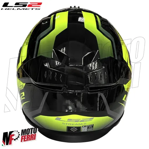 MF6181 Casco Integrale LS2 Stream II Fury Black Hi-Vis Yellow Nero / Verde FF808