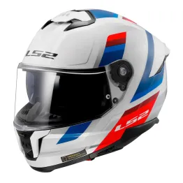 MF6182 Casco Integrale LS2 Stream II White Blue Red Bianco Blu Rosso BMW FF808