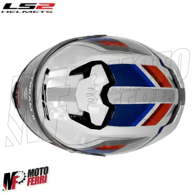 MF6182 Casco Integrale LS2 Stream II White Blue Red Bianco Blu Rosso BMW FF808