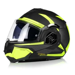 MF6183 - Casco Modulare Convertibile LS2 Advant X Oblivion Matt Black His Vis FF901