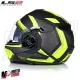 MF6183 - Casco Modulare Convertibile LS2 Advant X Oblivion Matt Black His Vis FF901
