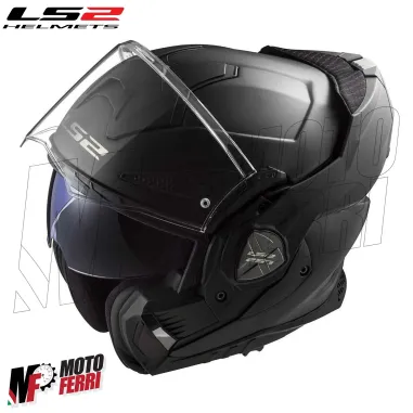 MF6184 - Casco Modulare Convertibile LS2 Advant X Solid Matt Black Nero Opaco FF901