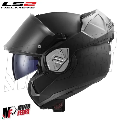 MF6184 - Casco Modulare Convertibile LS2 Advant X Solid Matt Black Nero Opaco FF901