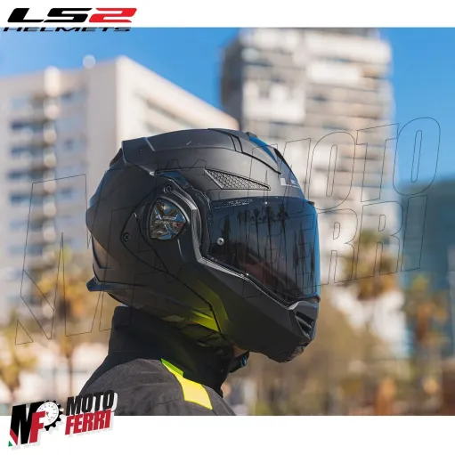 MF6184 - Casco Modulare Convertibile LS2 Advant X Solid Matt Black Nero Opaco FF901