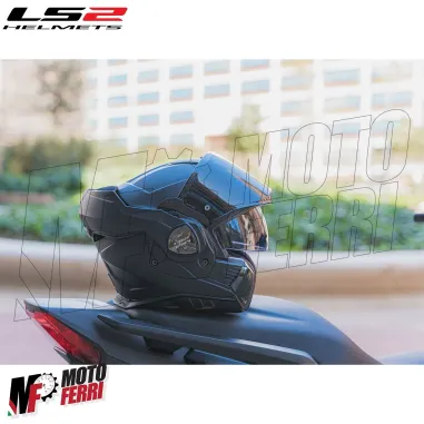 MF6184 - Casco Modulare Convertibile LS2 Advant X Solid Matt Black Nero Opaco FF901