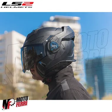MF6184 - Casco Modulare Convertibile LS2 Advant X Solid Matt Black Nero Opaco FF901