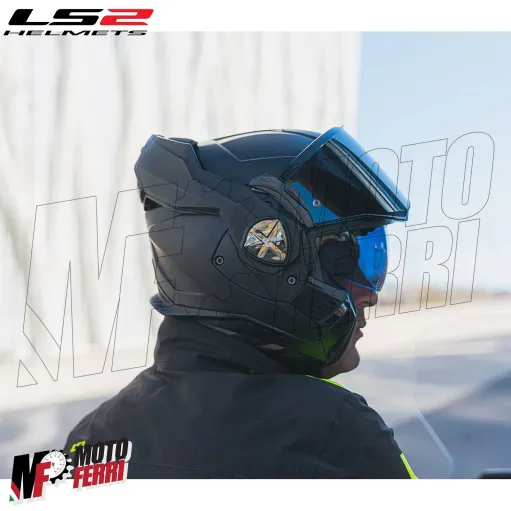 MF6184 - Casco Modulare Convertibile LS2 Advant X Solid Matt Black Nero Opaco FF901