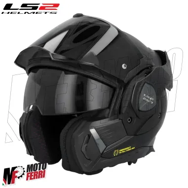 MF6185 Casco Modulare Convertibile LS2 Advant X Metryk Matt Titanium Nero / Grigio Opaco