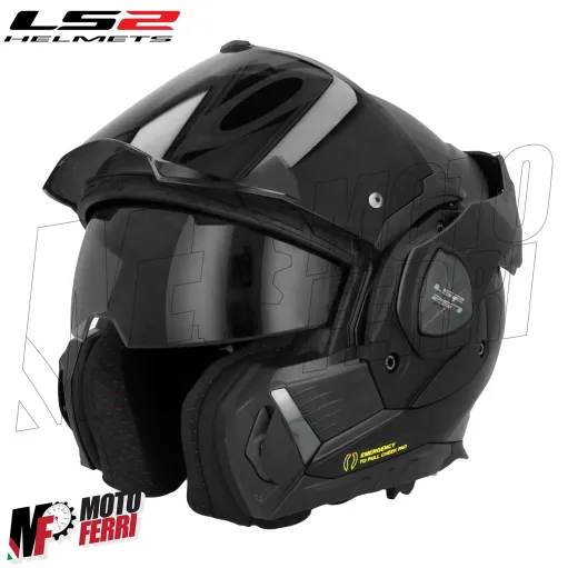 MF6185 Casco Modulare Convertibile LS2 Advant X Metryk Matt Titanium Nero / Grigio Opaco