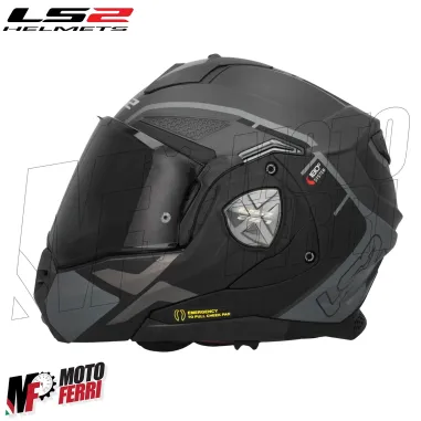 MF6185 Casco Modulare Convertibile LS2 Advant X Metryk Matt Titanium Nero / Grigio Opaco