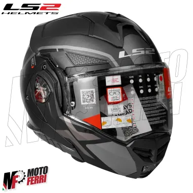 MF6185 Casco Modulare Convertibile LS2 Advant X Metryk Matt Titanium Nero / Grigio Opaco