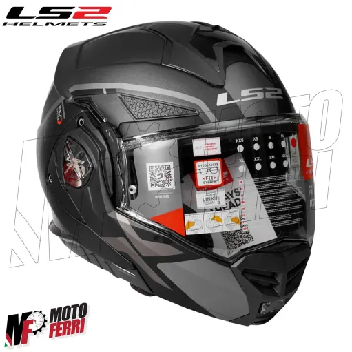 MF6185 Casco Modulare Convertibile LS2 Advant X Metryk Matt Titanium Nero / Grigio Opaco