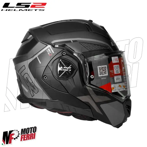 MF6185 Casco Modulare Convertibile LS2 Advant X Metryk Matt Titanium Nero / Grigio Opaco