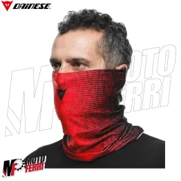 MF6190 Scaldacollo Dainese Neck Gaiter Nero Rosso Traspirante per Moto Scooter 2