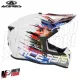 MF6192 Casco Acerbis Linear Moto Cross Enduro Motard Rosso / Blu / Bianco Lucido