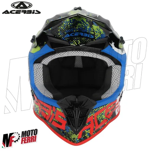 MF6193 Casco Acerbis Linear Moto Cross Enduro Motard Nero / Rosso / Blu / Bianco / Verde Lucido