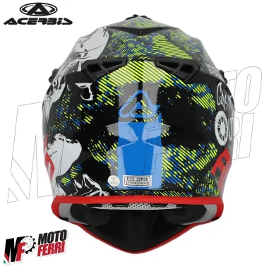 MF6193 Casco Acerbis Linear Moto Cross Enduro Motard Nero / Rosso / Blu / Bianco / Verde Lucido