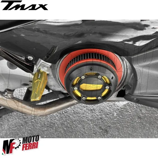 MF5040 Coperchio Carter CNC Oro per Yamaha TMax 500 530 dal 2001 al 2016