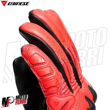 MF6208 Guanti Dainese X-Ride Gloves Racing in Pelle Rosso / Nero con Protezioni