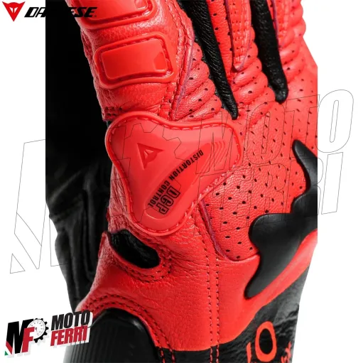 MF6208 Guanti Dainese X-Ride Gloves Racing in Pelle Rosso / Nero con Protezioni