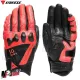 MF6208 Guanti Dainese X-Ride Gloves Racing in Pelle Rosso / Nero con Protezioni