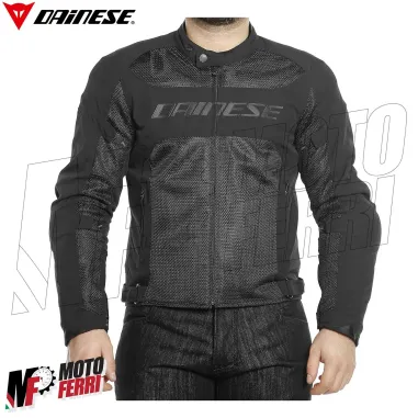 MF6215 - Giacca Moto Estiva Dainese Air Frame D1 Tex Jacket Nero con Protezioni
