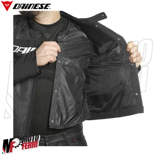 MF6215 - Giacca Moto Estiva Dainese Air Frame D1 Tex Jacket Nero con Protezioni