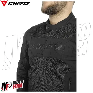 MF6215 - Giacca Moto Estiva Dainese Air Frame D1 Tex Jacket Nero con Protezioni