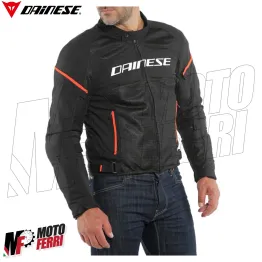 MF6216 - Giacca Moto Estiva Dainese Air Frame D1 Tex Jacket Nero/Rosso con Protezioni 2