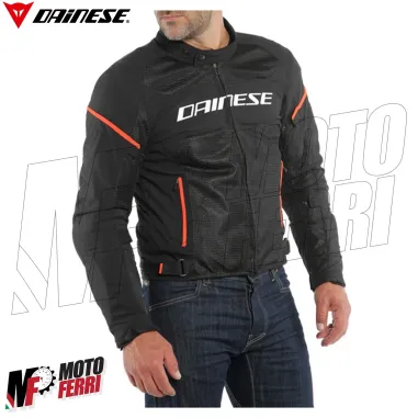 MF6216 - Giacca Moto Estiva Dainese Air Frame D1 Tex Jacket Nero/Rosso con Protezioni