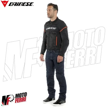 MF6216 - Giacca Moto Estiva Dainese Air Frame D1 Tex Jacket Nero/Rosso con Protezioni