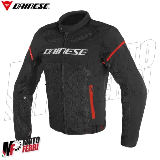 MF6216 - Giacca Moto Estiva Dainese Air Frame D1 Tex Jacket Nero/Rosso con Protezioni
