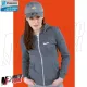 MF6252 Felpa Zip Donna Grigio / Giallo Originale Piaggio Logo Vespa Riflettente