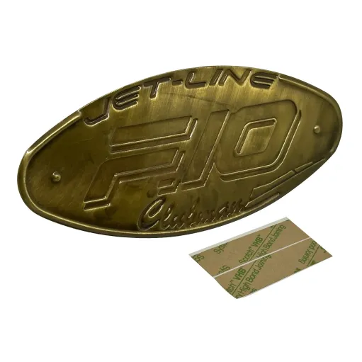 MF6261 Adesivo Targhetta Oro F10 Jet-Line Clubman Originale Malaguti