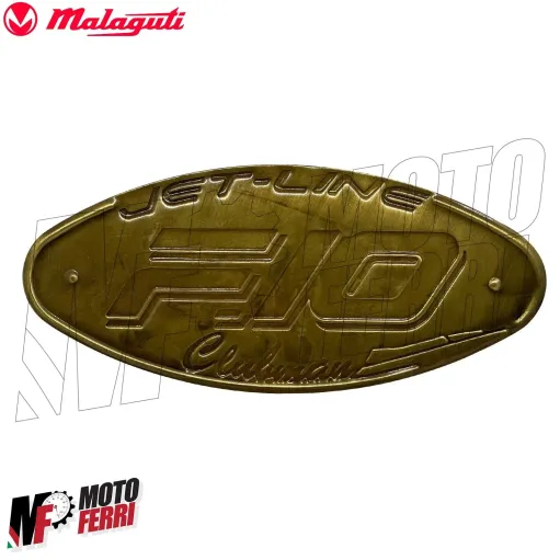 MF6261 Adesivo Targhetta Oro F10 Jet-Line Clubman Originale Malaguti