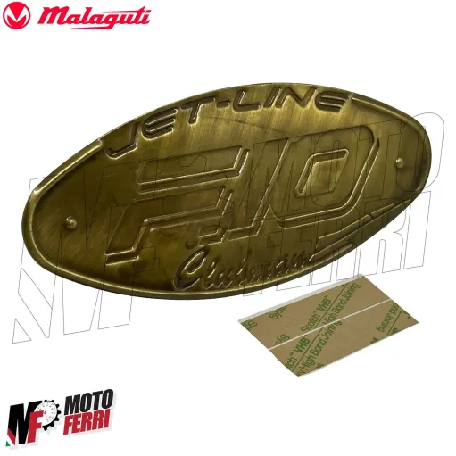 MF6261 Adesivo Targhetta Oro F10 Jet-Line Clubman Originale Malaguti
