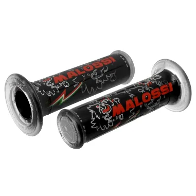 MF2655 Coppia Manopole Manicotti Malossi Tribale Tribal 2.0 Grip Nero Scooter Universali