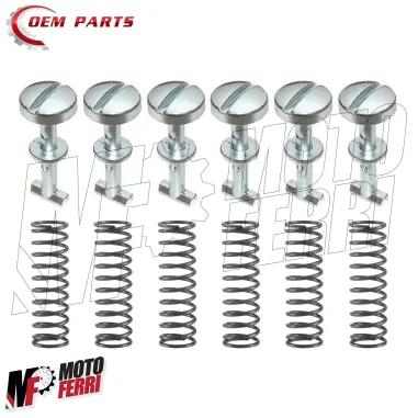 MF6267 Kit 6 Perni Ritegni + 6 Molle per Carterini Laterali Piaggio SI / Bravo