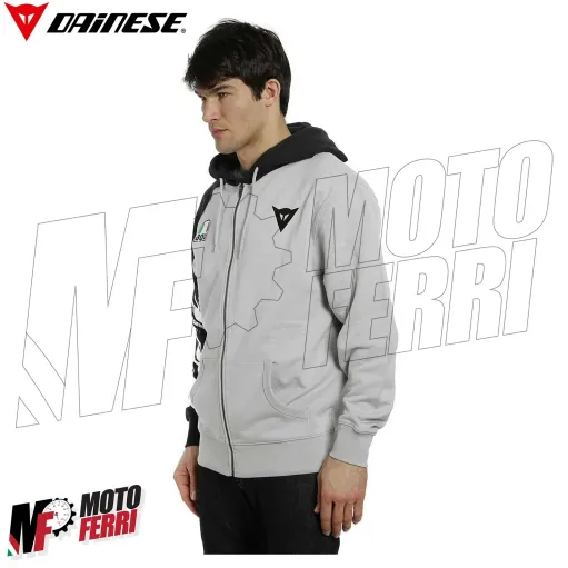 MF6273 Felpa Uomo con Zip e Cappuccio Dainese Racing Service Full Zip Hoodie