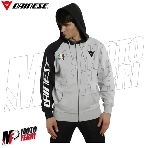MF6273 Felpa Uomo con Zip e Cappuccio Dainese Racing Service Full Zip Hoodie