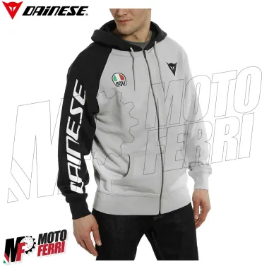 MF6273 Felpa Uomo con Zip e Cappuccio Dainese Racing Service Full Zip Hoodie
