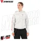 MF6274 Felpa Donna con Cappuccio Dainese Hoodie Stripes Lady Light Gray/Fluo Red