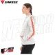 MF6274 Felpa Donna con Cappuccio Dainese Hoodie Stripes Lady Light Gray/Fluo Red