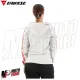 MF6274 Felpa Donna con Cappuccio Dainese Hoodie Stripes Lady Light Gray/Fluo Red